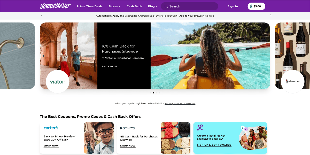 RetailMeNot application screenshot