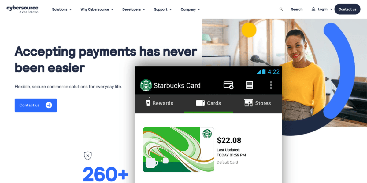 Visa Cybersource dashboard